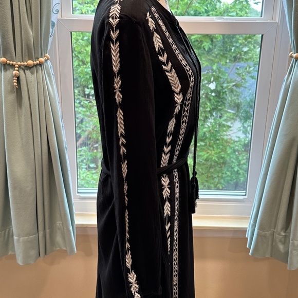 Bohemian Jessica Simpson Black & White Dress w/ Tassels - Picture 4 of 7